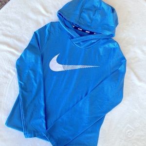Nike Dry-Fit hoodie boys medium blue
